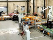 机器人码垛在线缠绕包装线